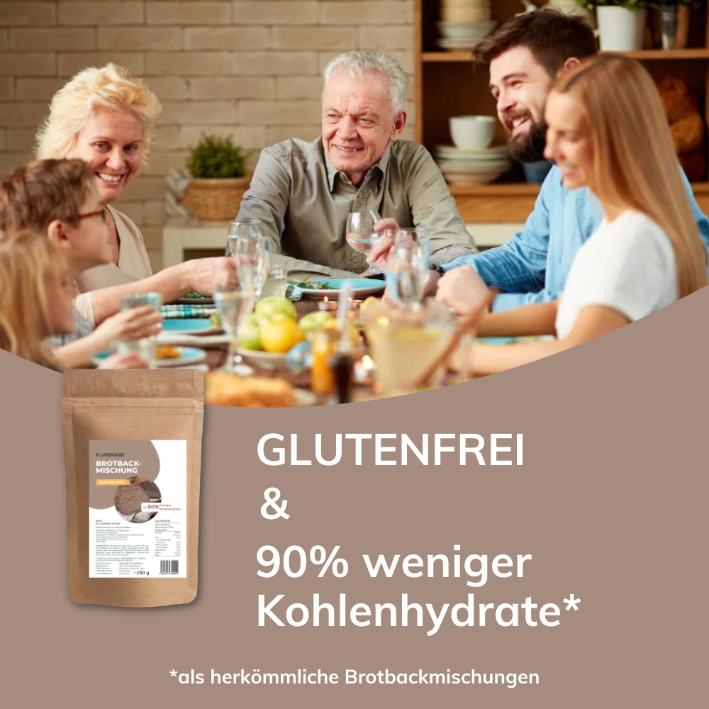 Glutenfreie & Kohlenhydratreduzierte Brotbackmischung | Einzel